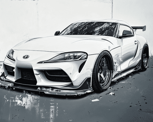 Toyota Supra Mk4 Sports Cars Diamond Painting