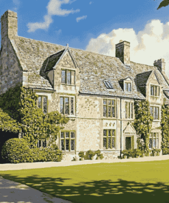 Trerice Manor Buildings Diamond Painting