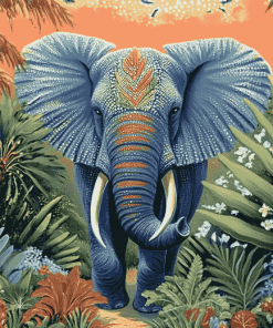 Tropical Elephant Wildlife Diamond Painting