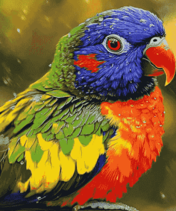 Tropical Lory Parrots Diamond Painting