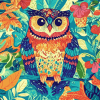 Tropical Owl Mandala Diamond Painting