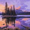 Two Jack Lake Sunset Diamond Painting