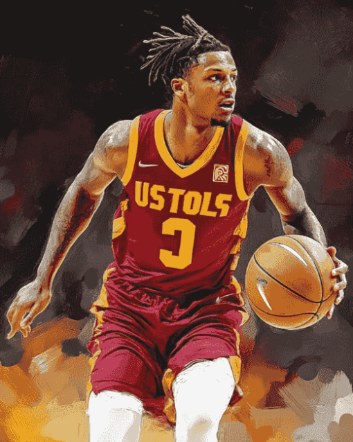 USC Trojans Basketball Player Diamond Painting