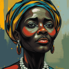 Ugandan Women Cartoon Style Diamond Painting