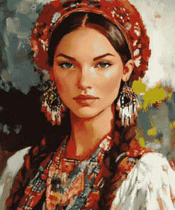 Ukrainian Women Beauty Diamond Painting