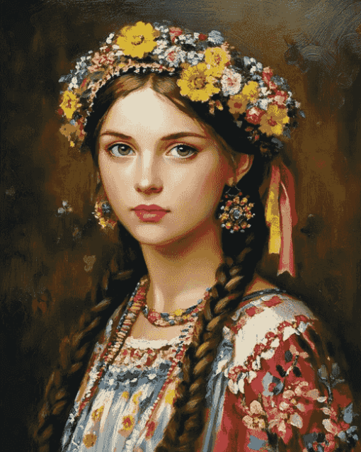 Ukrainian Women Diamond Painting