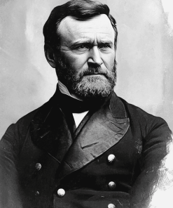 Ulysses S Grant Black White Diamond Painting