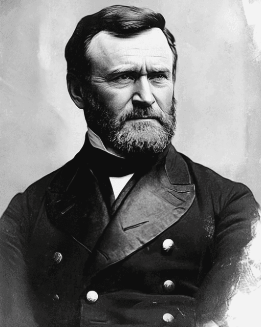 Ulysses S Grant Black White Diamond Painting