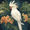 Umbrella Cockatoo Parrot Diamond Painting