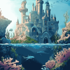 Underwater Castle Fantasy Diamond Painting