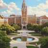 University of Texas Buildings Diamond Painting