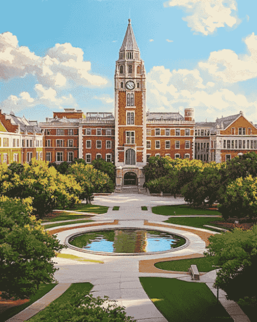 University of Texas Buildings Diamond Painting