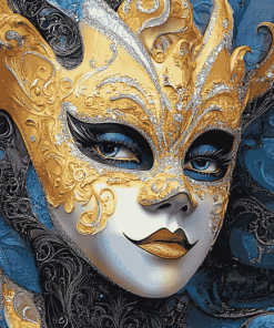 Venetian Carnival Mask Diamond Painting