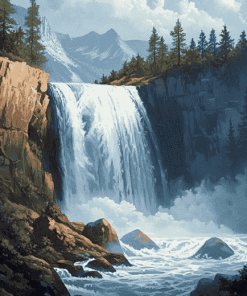 Vernal Falls Scenic Diamond Painting