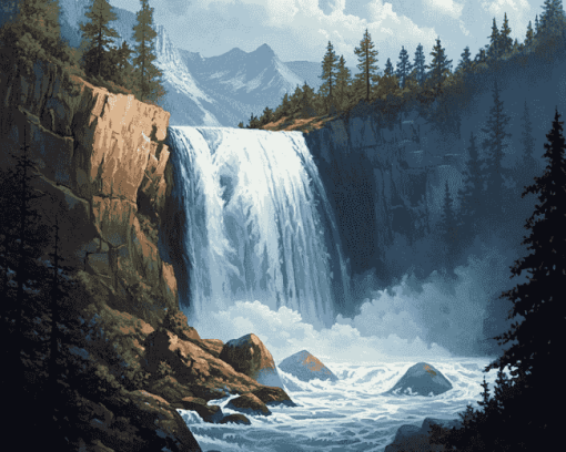 Vernal Falls Scenic Diamond Painting