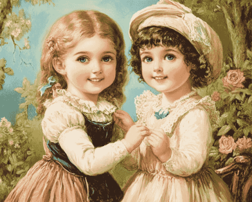 Victorian Vintage Kids Diamond Painting