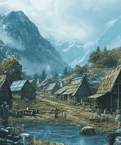 Viking Village Animation Diamond Painting