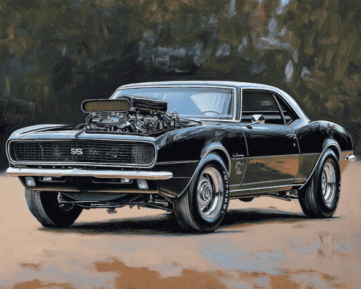 Vintage 1967 Camaro Elegance Diamond Painting