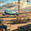 Vintage Airport Scenery Diamond Painting