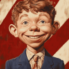 Vintage Alfred E Neuman American Flag Diamond Painting