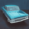 Vintage Blue Plymouth Belvedere Diamond Painting