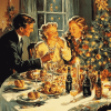 Vintage Christmas Dinner Diamond Painting