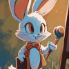 Vintage Cream the Rabbit Animation Diamond Painting