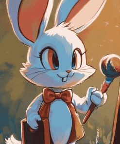 Vintage Cream the Rabbit Animation Diamond Painting