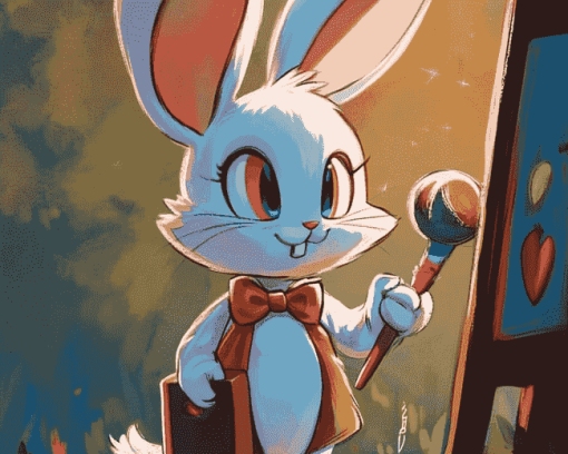 Vintage Cream the Rabbit Animation Diamond Painting