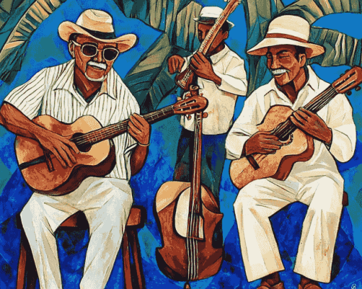 Vintage Cuban Musicians Diamond Painting