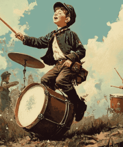 Vintage Drummer Boy Diamond Painting