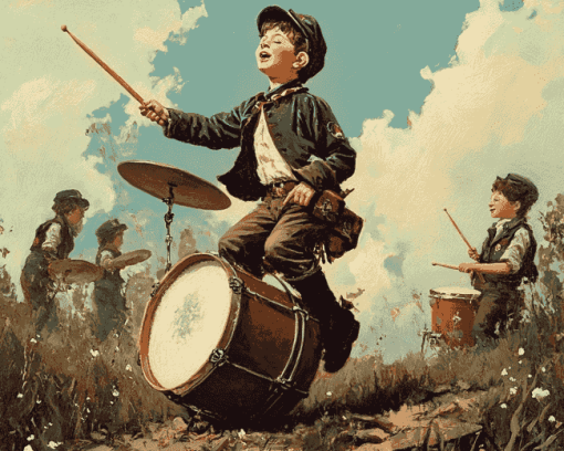 Vintage Drummer Boy Diamond Painting