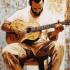 Vintage Guitarist Diamond Painting