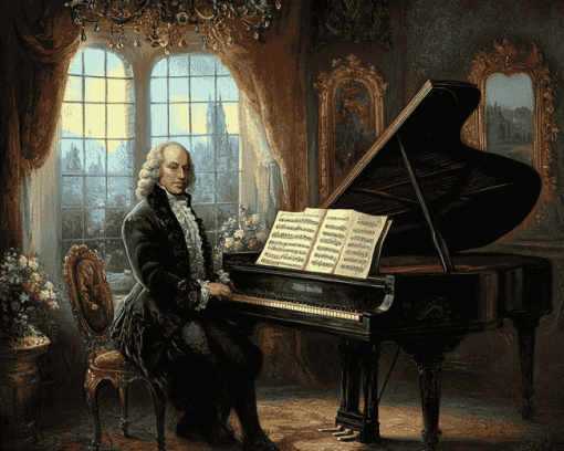 Vintage Johann Sebastian Bach Masterpiece Diamond Painting