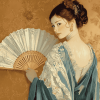 Vintage Lady Hand Fan Diamond Painting