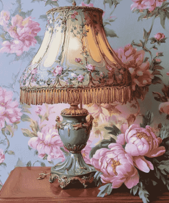 Vintage Lampshade and Floral Diamond Painting