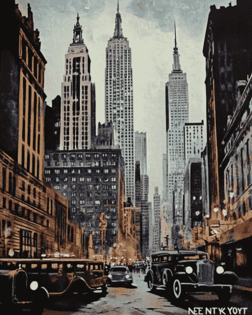 Vintage NYC Skyline Diamond Painting