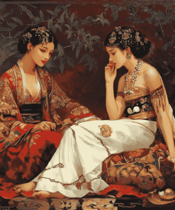 Vintage Oriental Women Diamond Painting