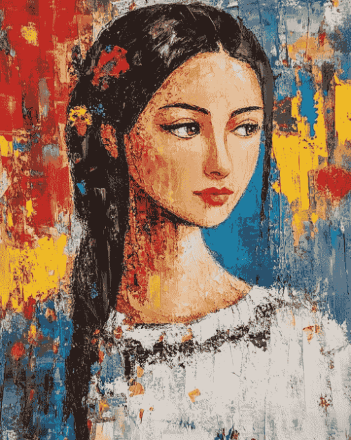 Vintage Romanian Woman Diamond Painting