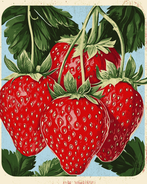 Vintage Strawberry Diamond Painting