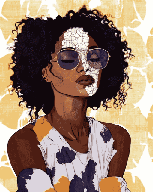 Vitiligo Africans Beauty Diamond Painting