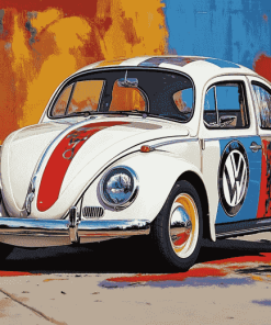 Volkswagen Beetle Herbie Engines Diamond Painting