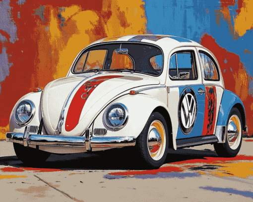 Volkswagen Beetle Herbie Engines Diamond Painting