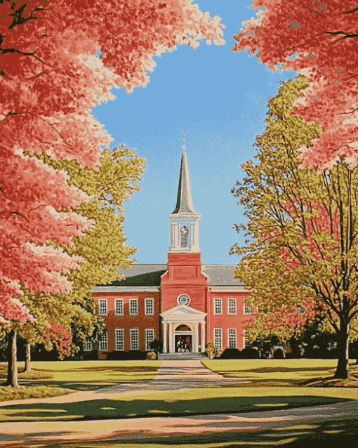 Wake Forest University Campus Diamond Painting