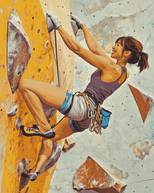 Wall Climber Lady Diamond Painting