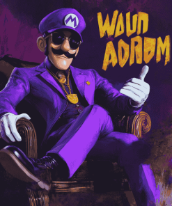 Waluigi from Super Mario Diamond Painting