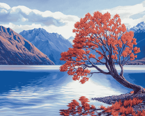 Wanaka Lake Scenic Beauty Diamond Painting