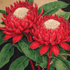 Waratah Blossoms Diamond Painting