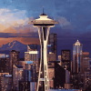 Washington Space Needle City Diamond Painting