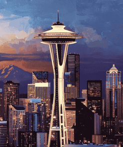 Washington Space Needle City Diamond Painting